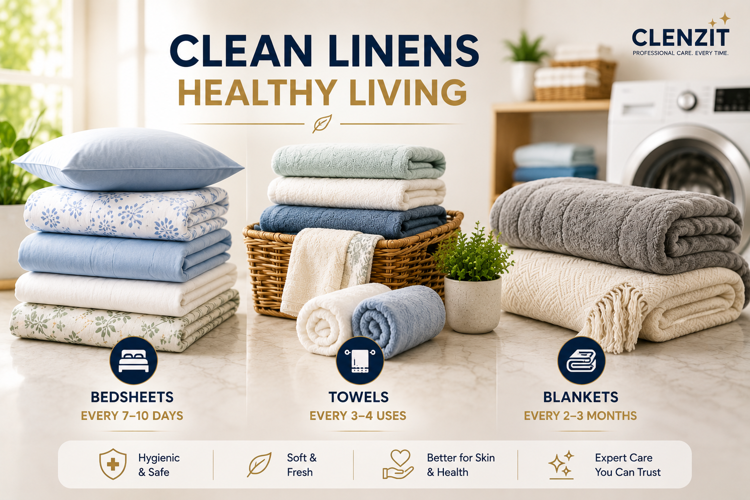 How Often Should You Wash Your Bedsheets, Towels & Blankets? A Complete Hygiene Guide